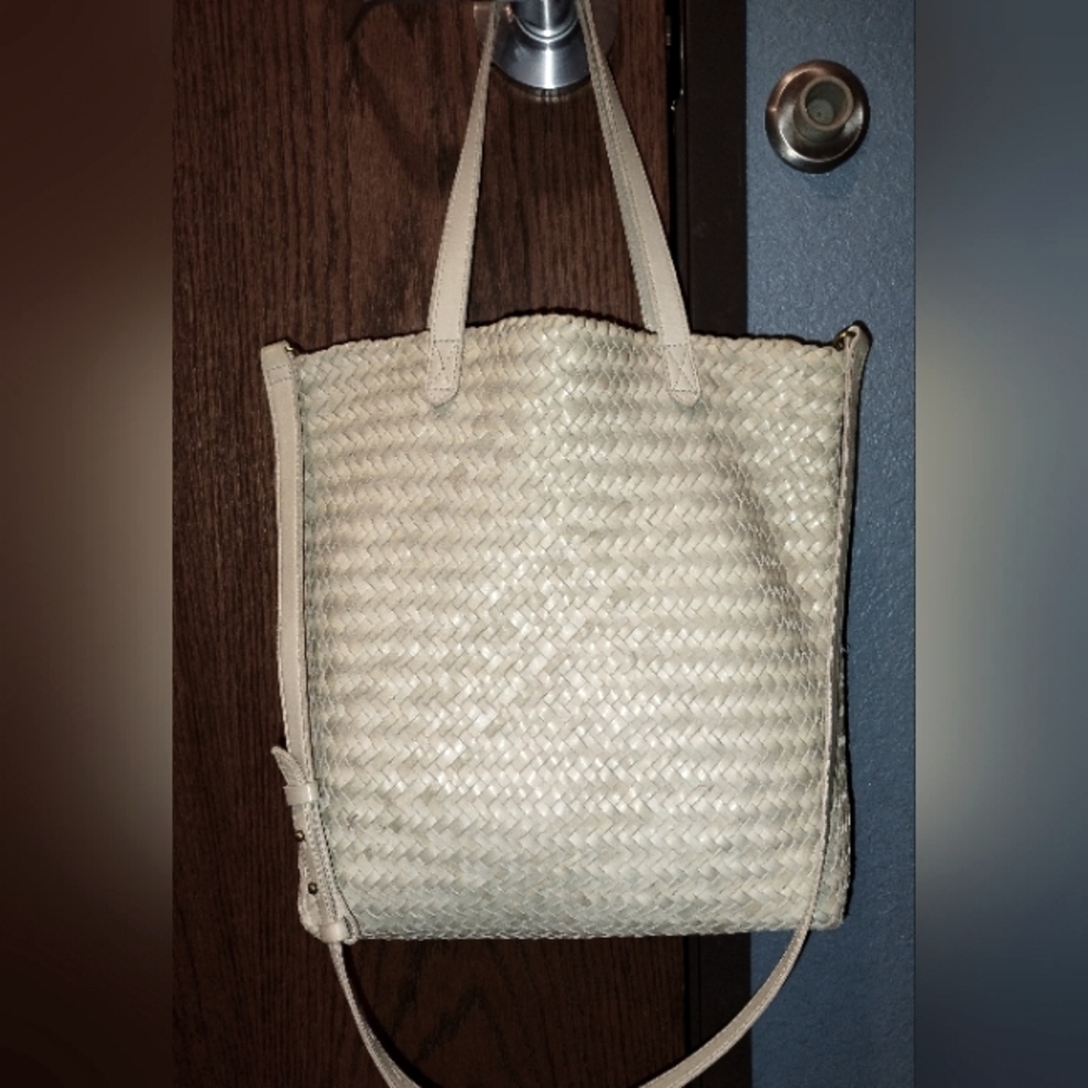 Madewell The Medium Transport Tote Woven Leather Edition